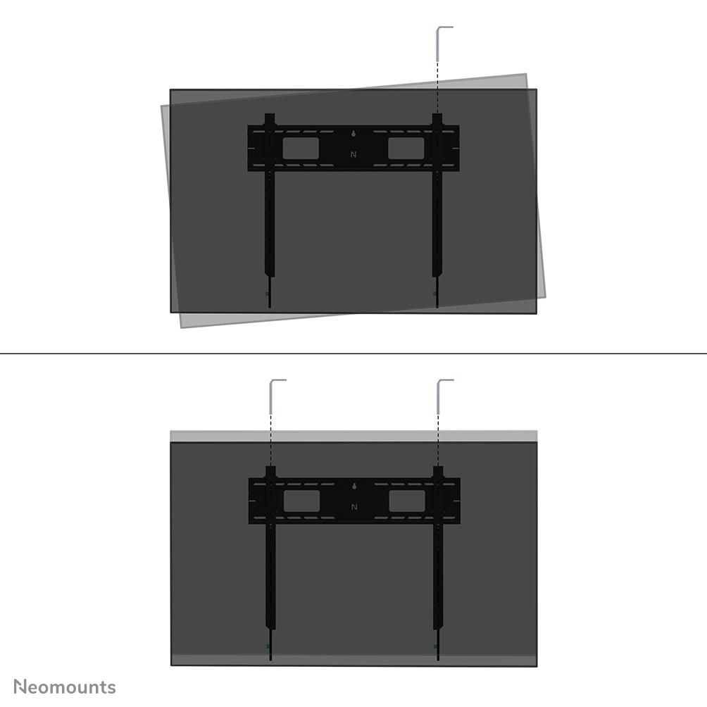 Neomounts WL35-750BL18 Schwerlast-Wandhalterung 43-98" - neigbar - abschließbar - schnelle Installation - TÜV